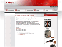 Tablet Screenshot of nanos-instruments.de